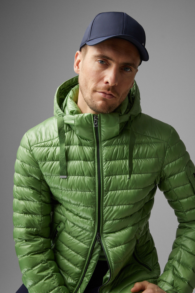 Loke lightweight down jacket in Green 5