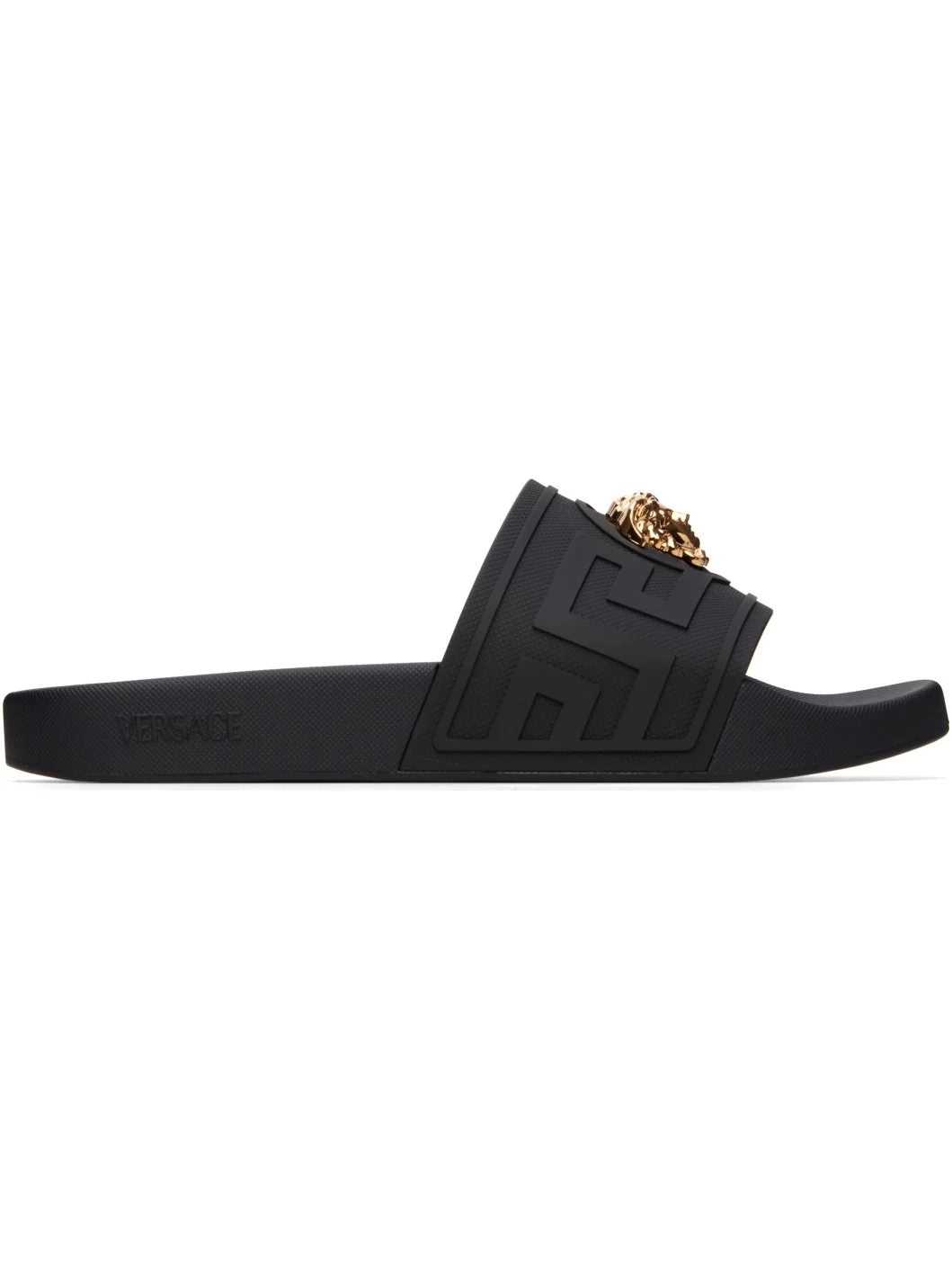 Black 'La Medusa' Slides - 1