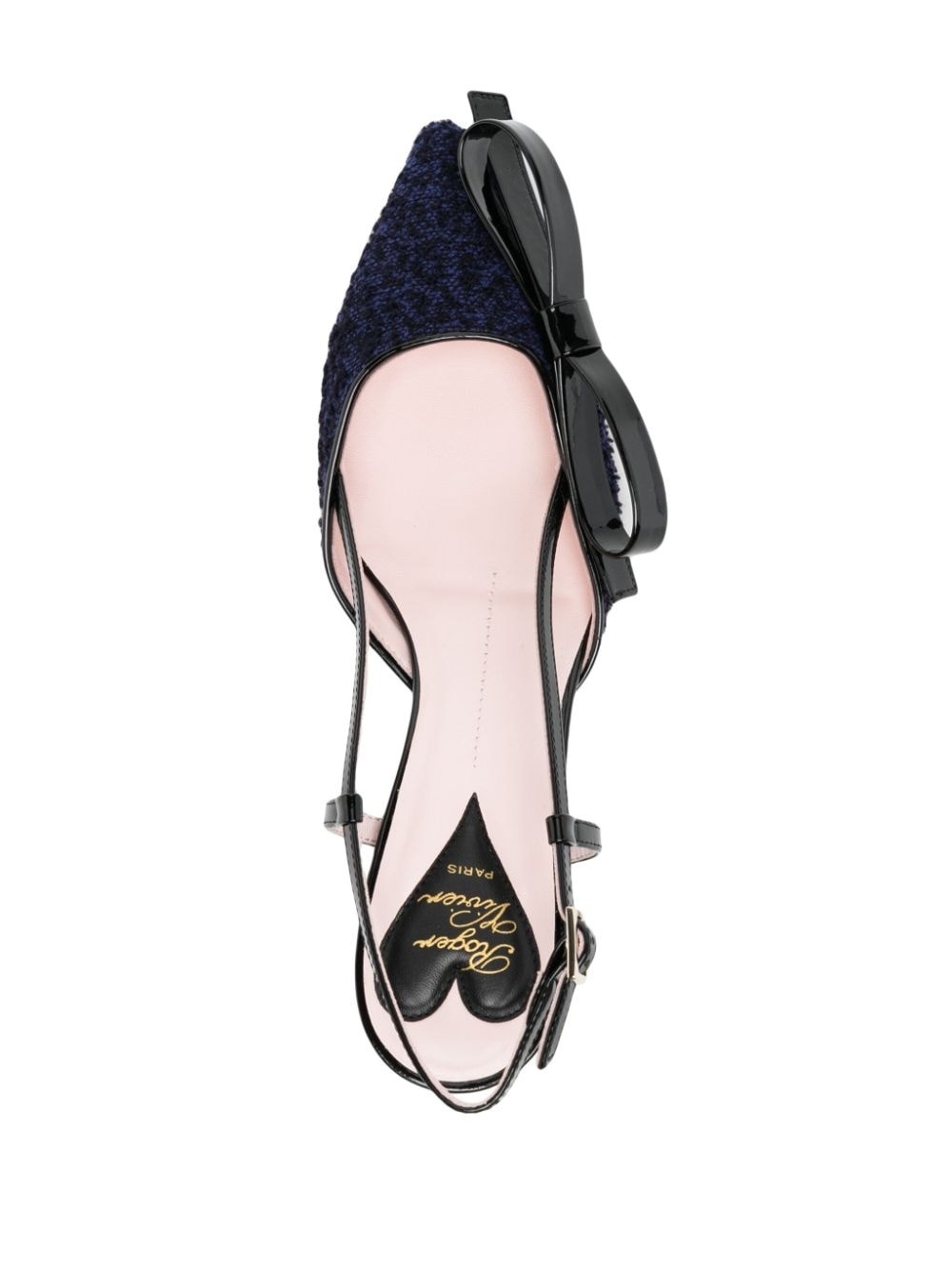 Virgule 55mm bow-detail slingback pumps - 4
