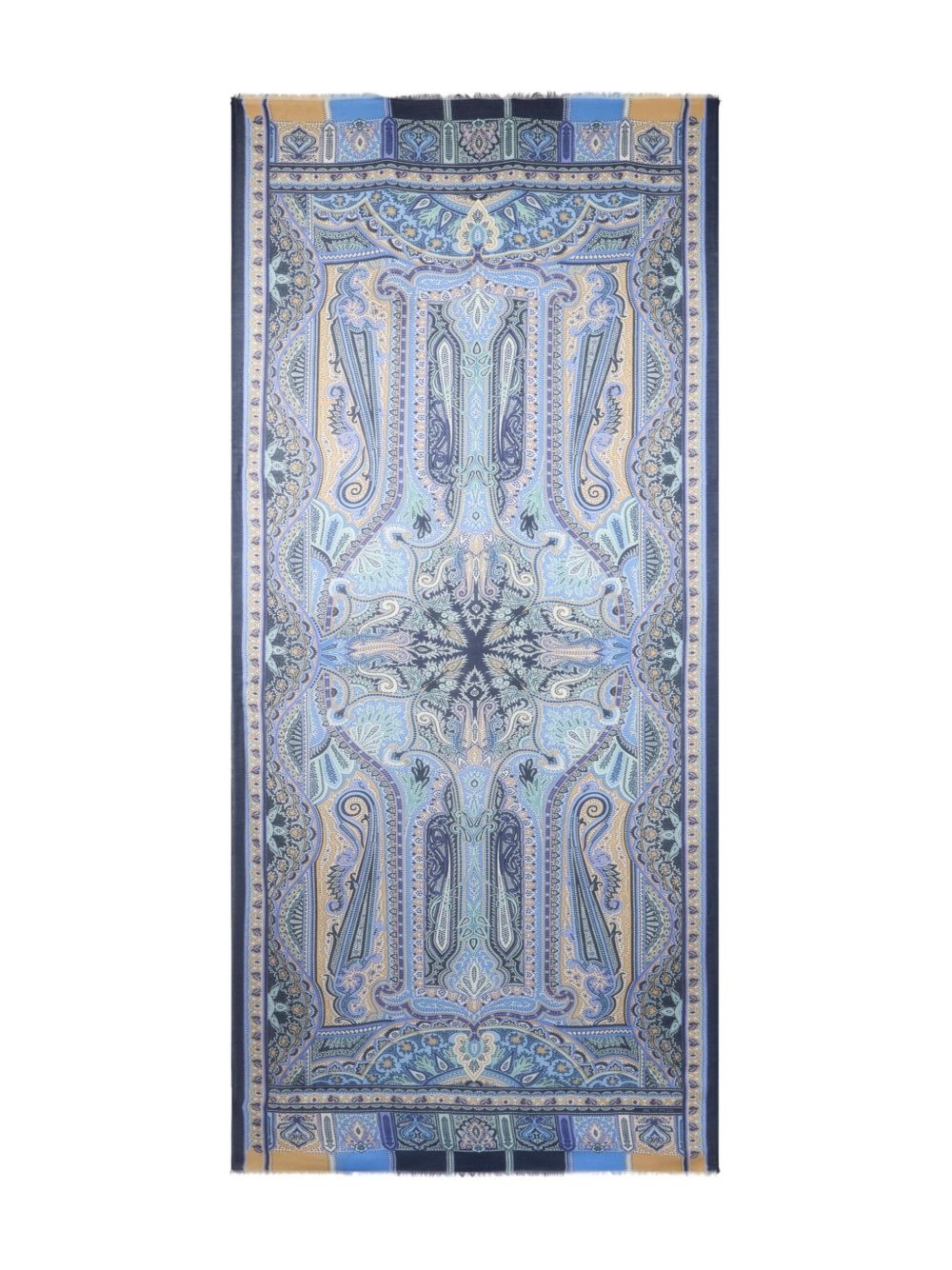 patterned cashmere scarf - 3
