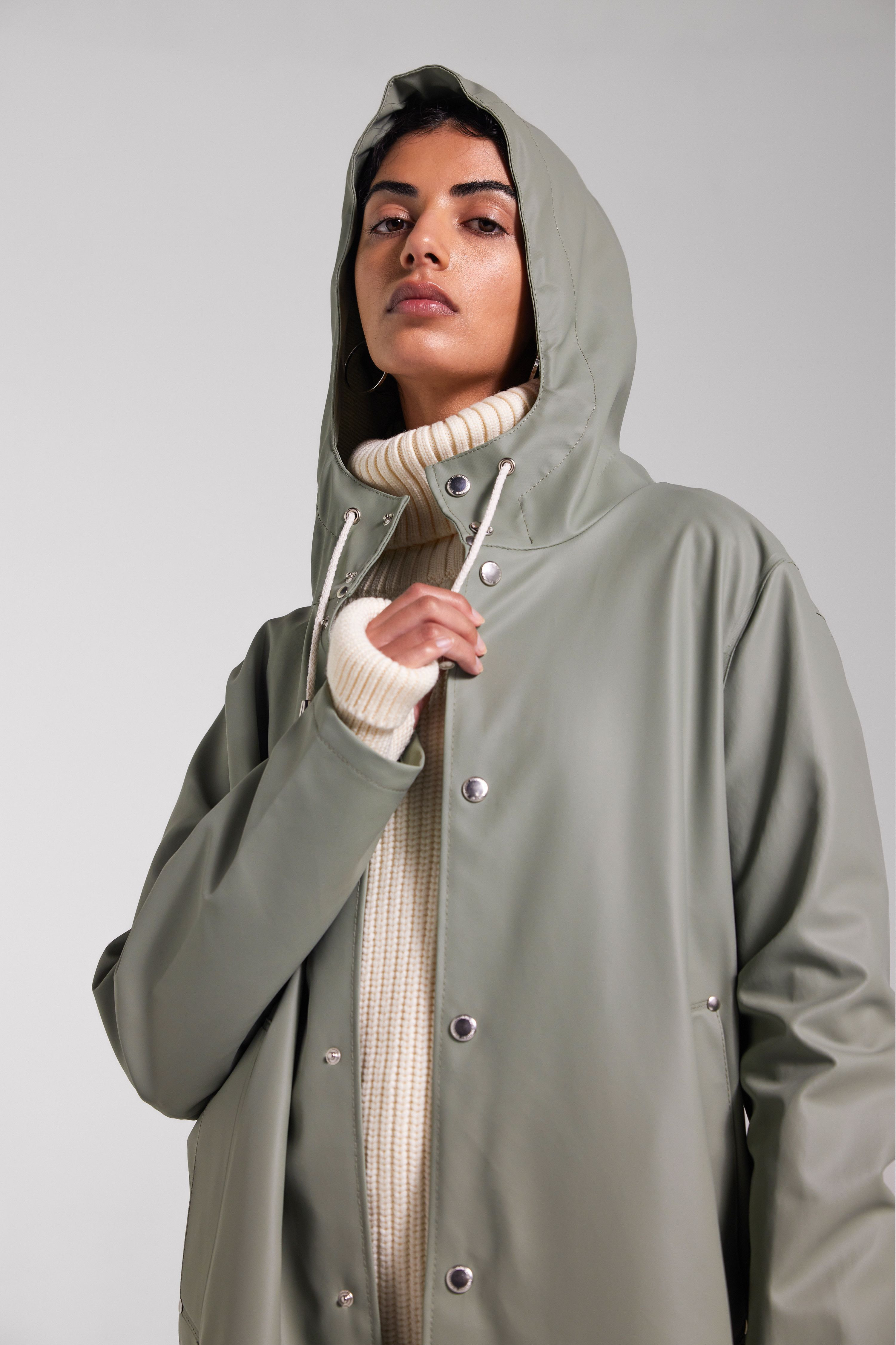 Stockholm Lightweight Raincoat Khaki Green - 3