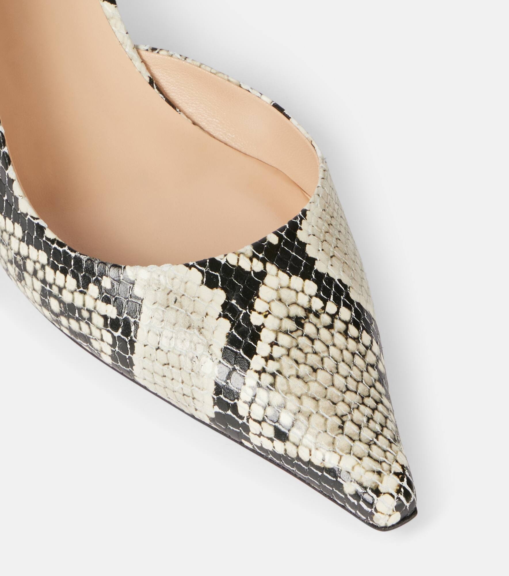 Padlock 55 snake-effect slingback sandals - 5