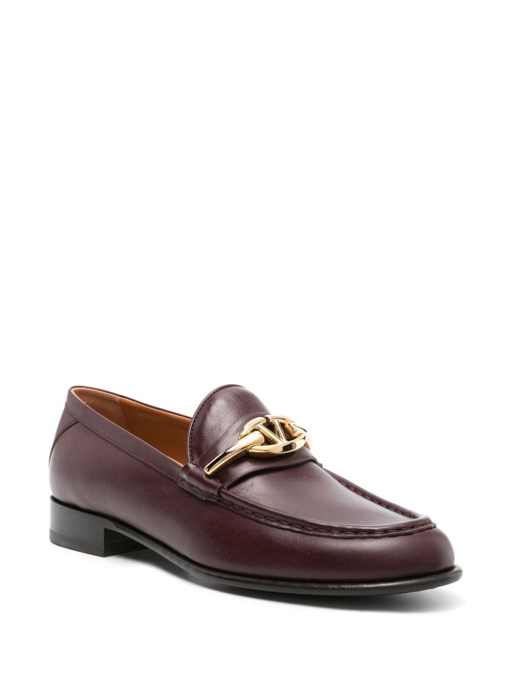 VLogo leather loafers - 2