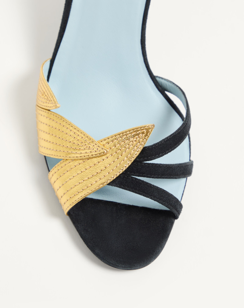 FOLIEFOLIAGE SUEDE SANDAL 85MM 4