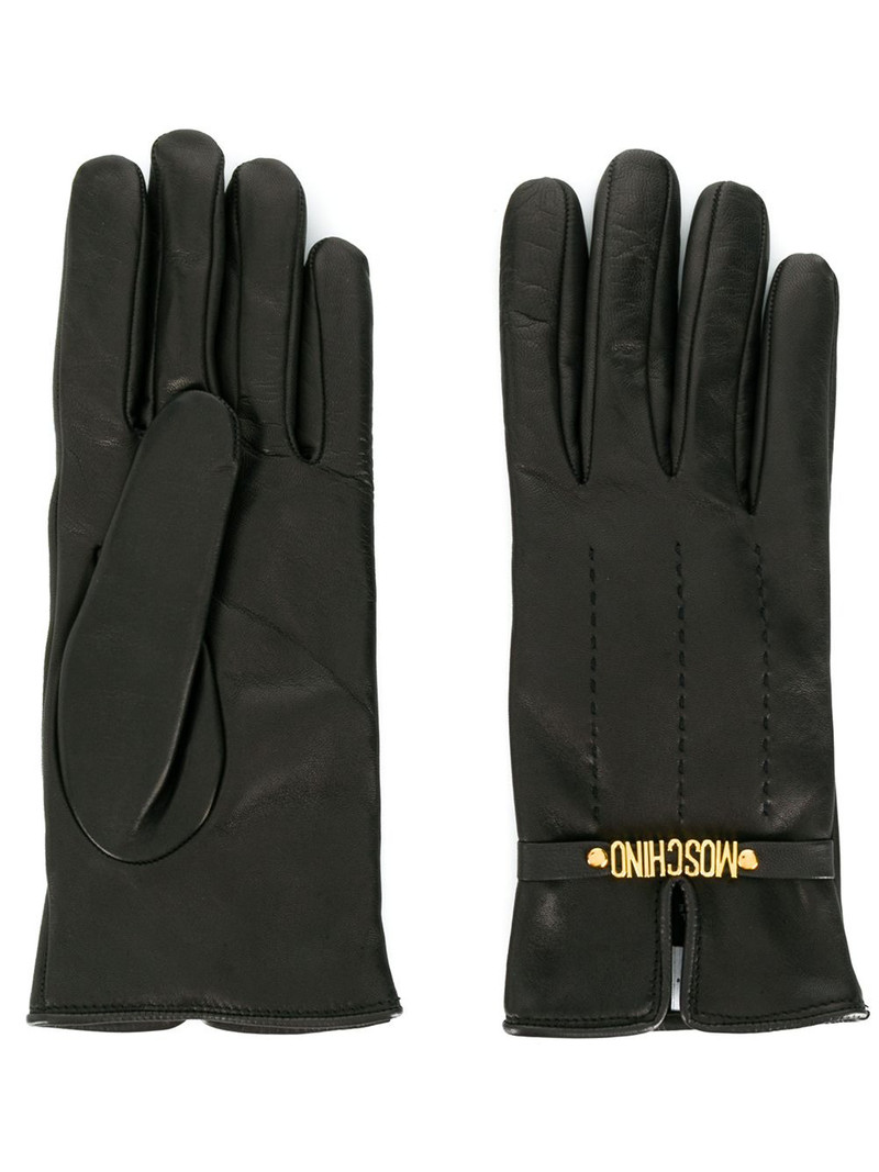 logo plaque gloves 1