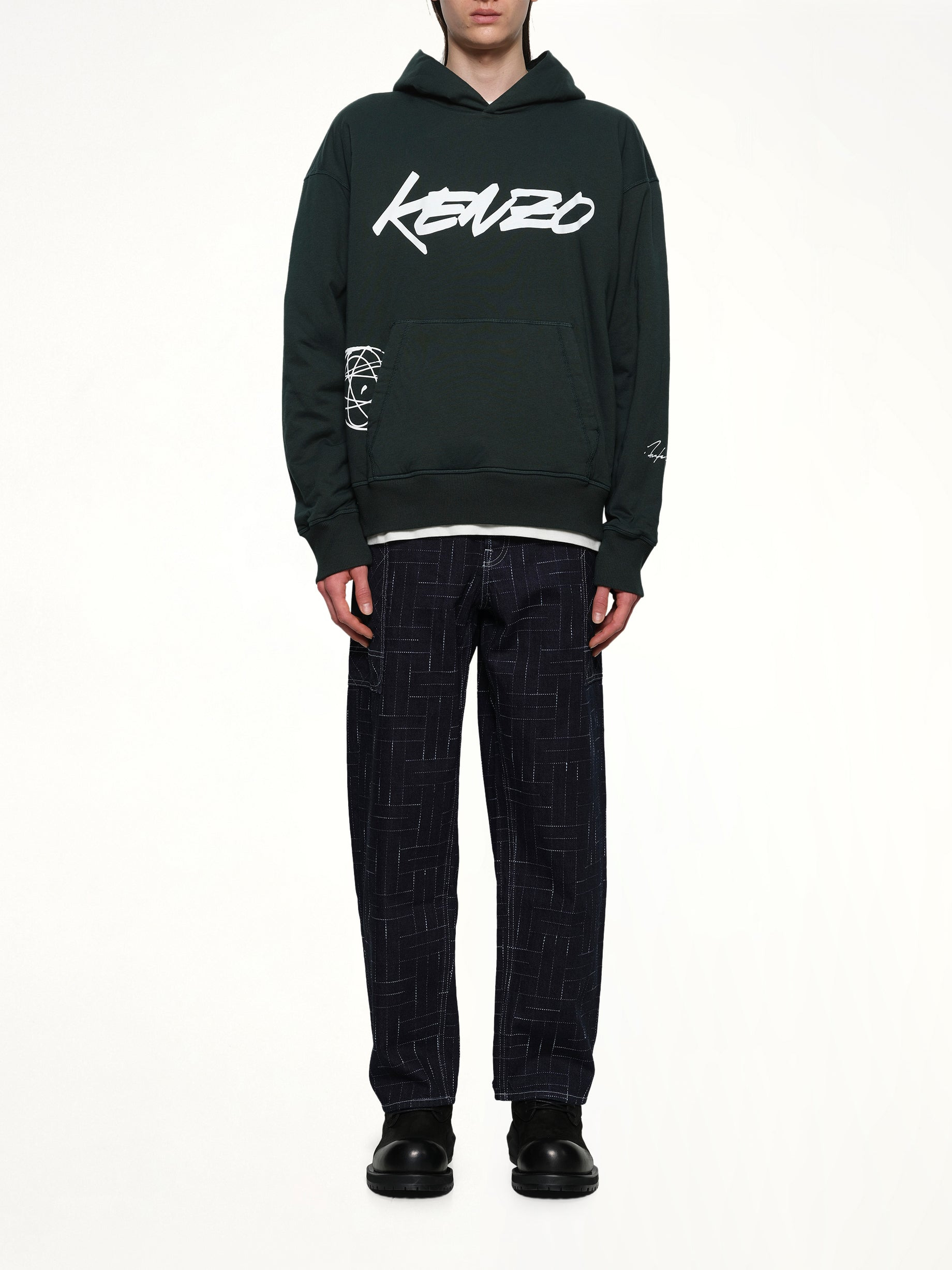 Kenzo Futura Padded Hoodie in Pine - 7