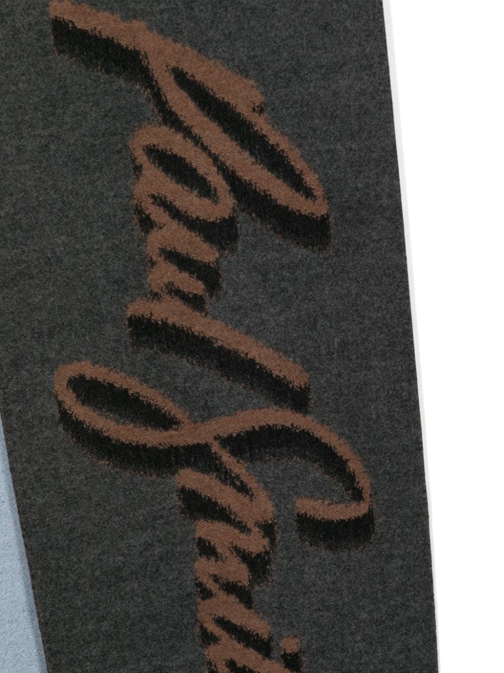logo-jacquard scarf - 2