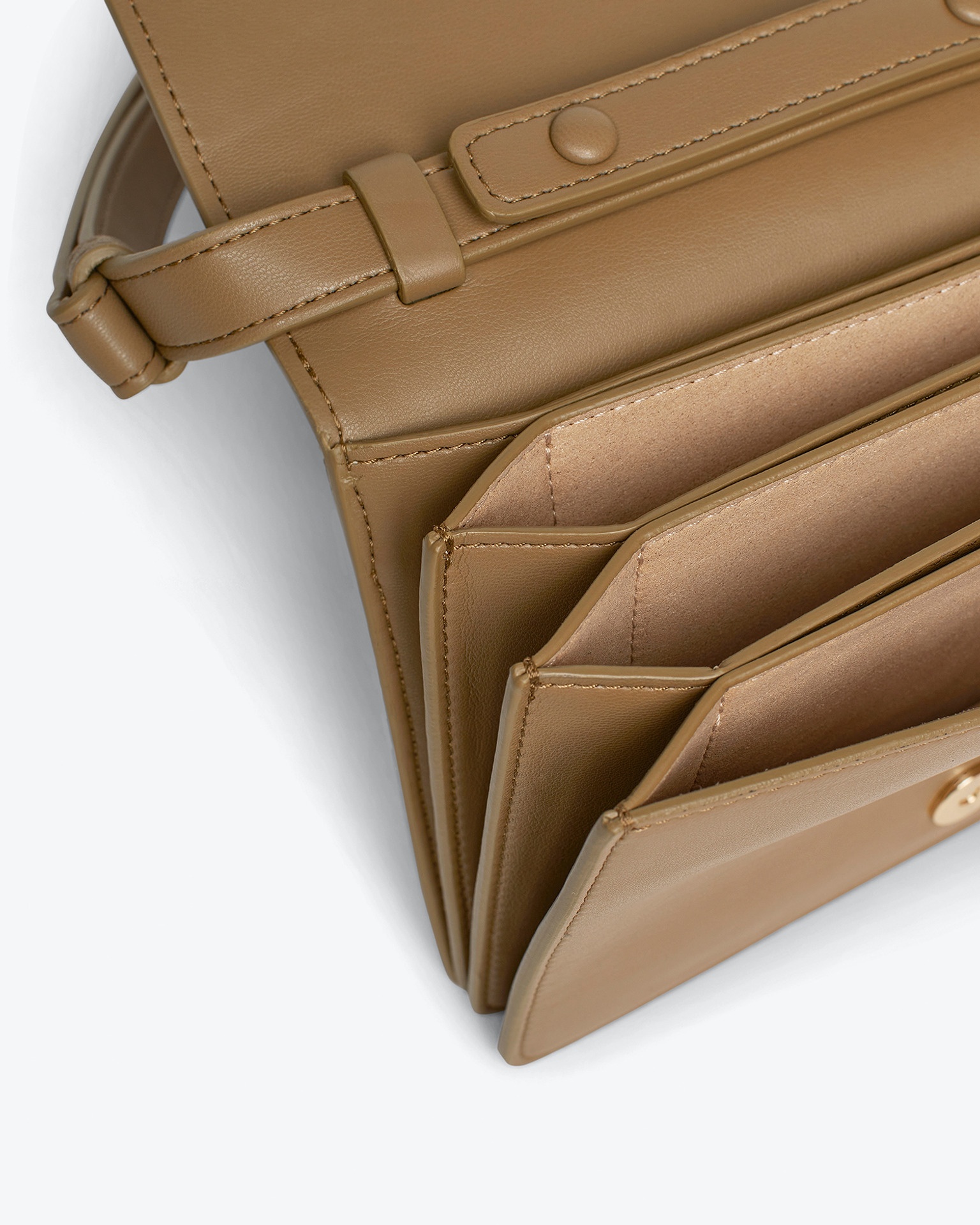 THE CONCERTINA - Alt-nappa shoulder bag - Light khaki - 5