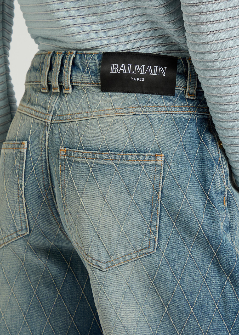 Balmain Embroidered Wide-leg Jeans - 5