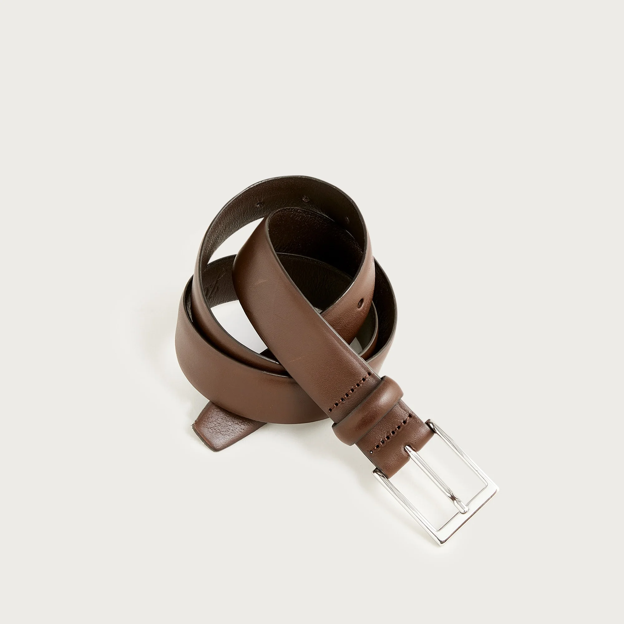 Italian leather dress belt - 1