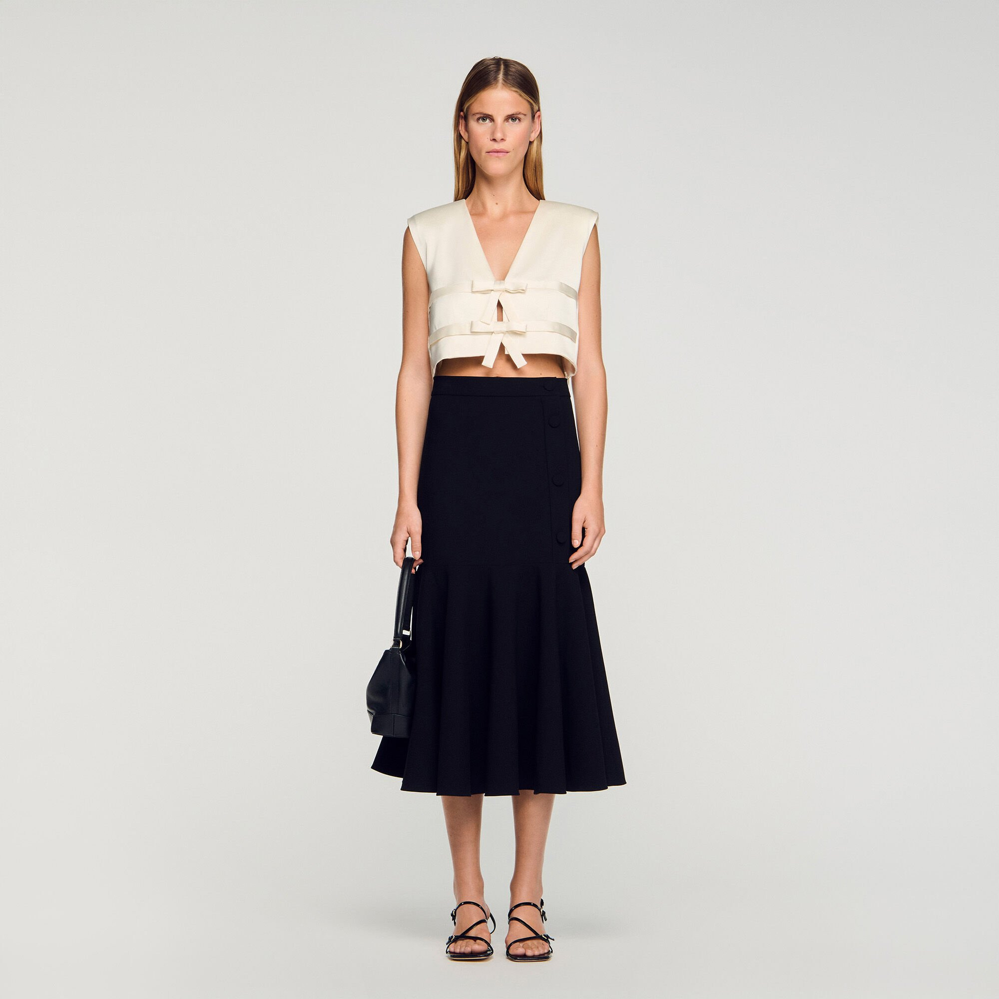 MIDI RUFFLED SKIRT - 1