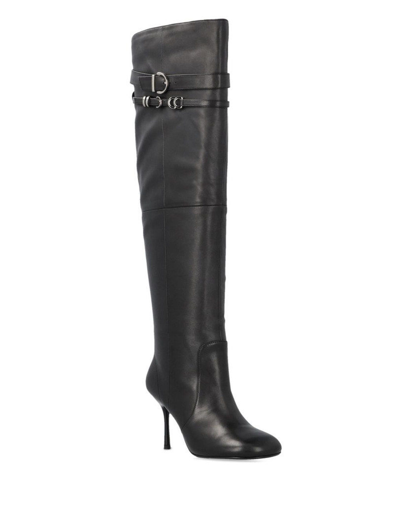 PINKO leather knee-length boots outlook