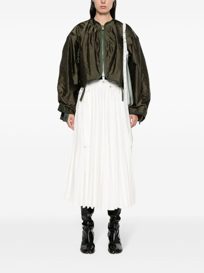 sacai wrap-around pleated skirt outlook