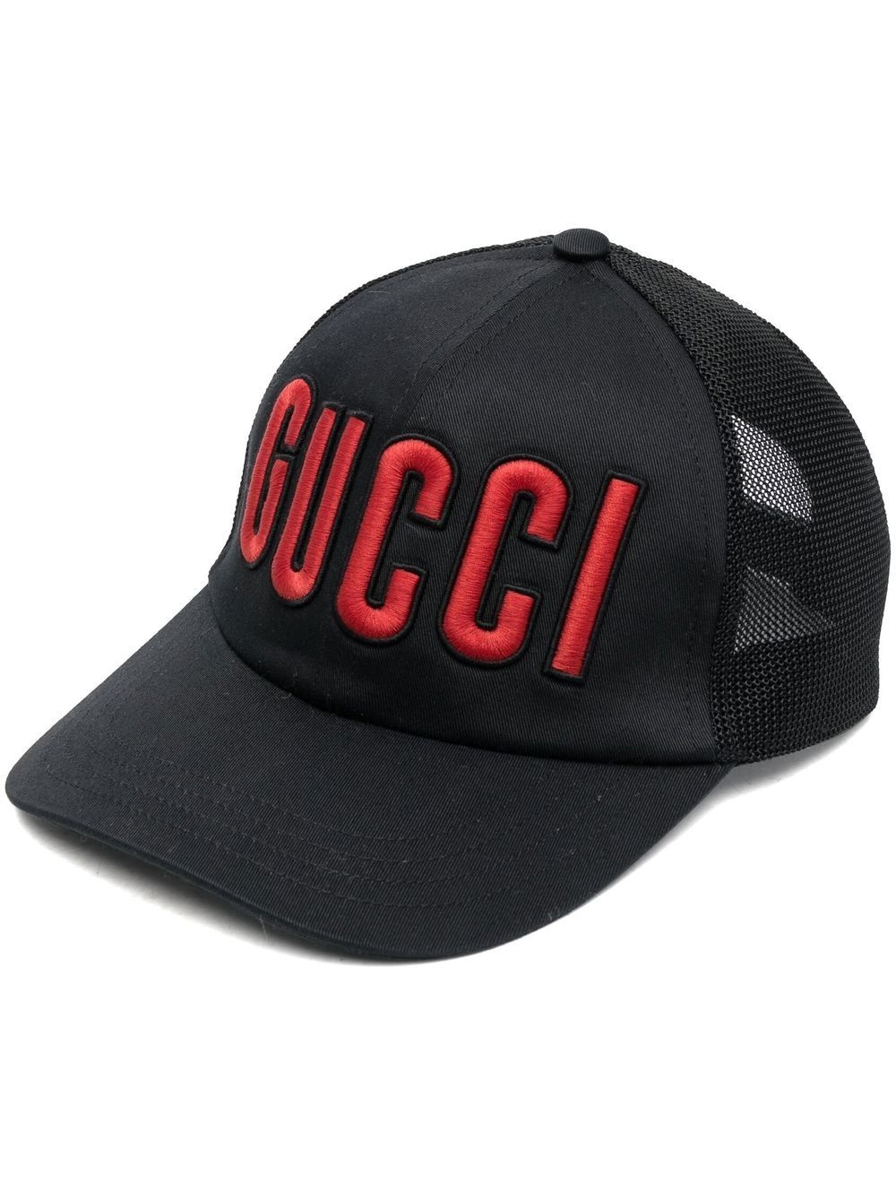 logo-embroidered mesh cap - 1