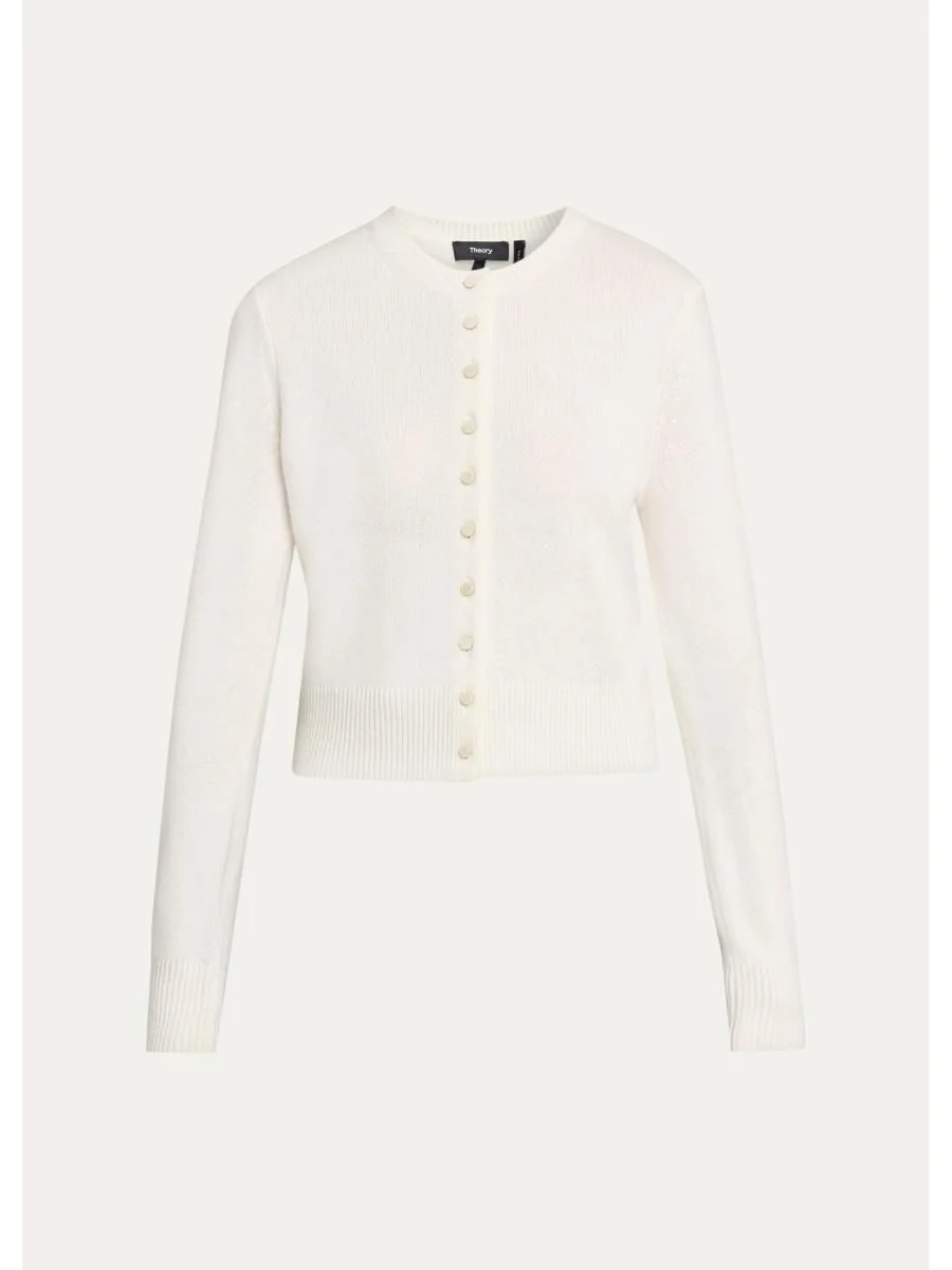 Crewneck Cashmere Cardigan - 1