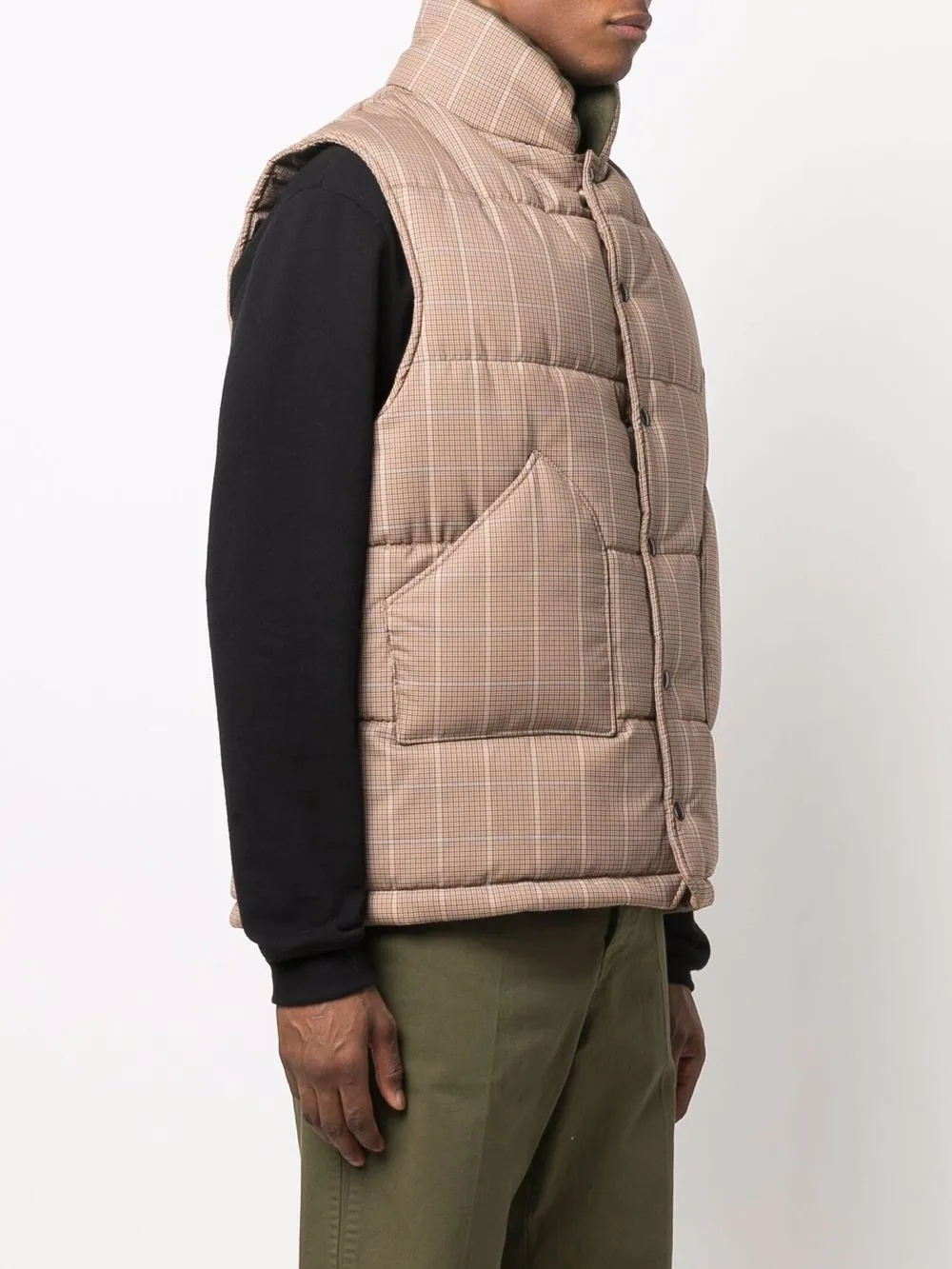 OSAKA checked padded gilet - 3