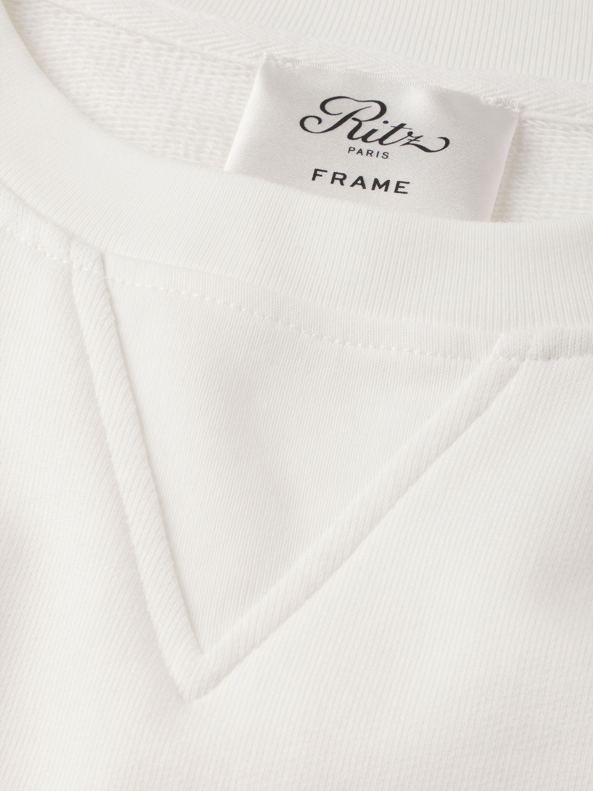 Ritz Unisex Tonal Logo Crewneck in Cream - 6