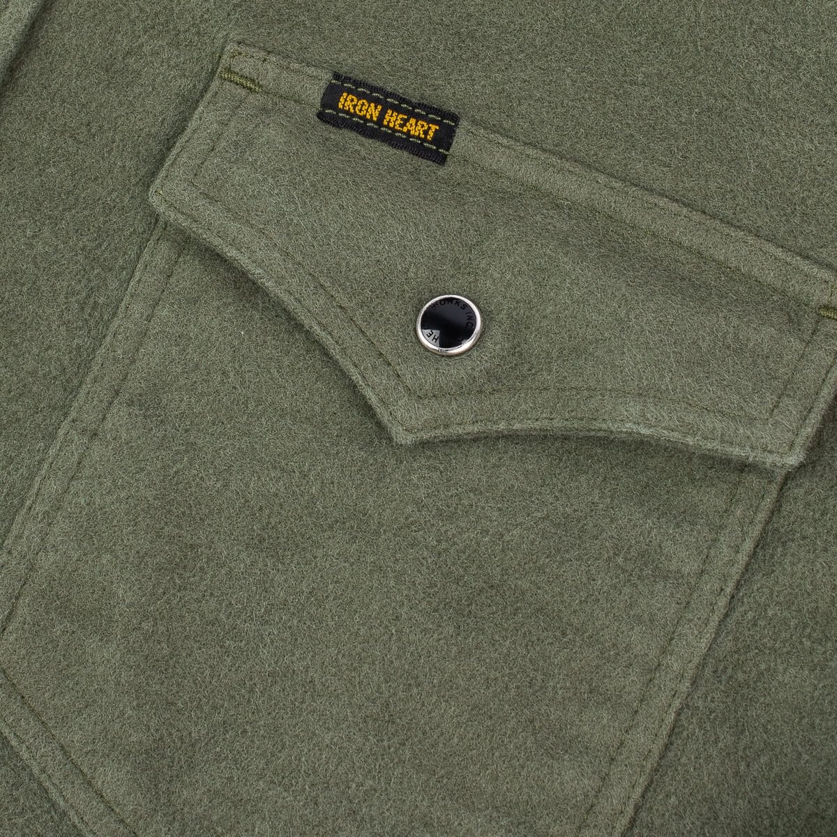 IHSH-330-ODG 9oz Raised Whipcord Western Shirt - Olive - 9
