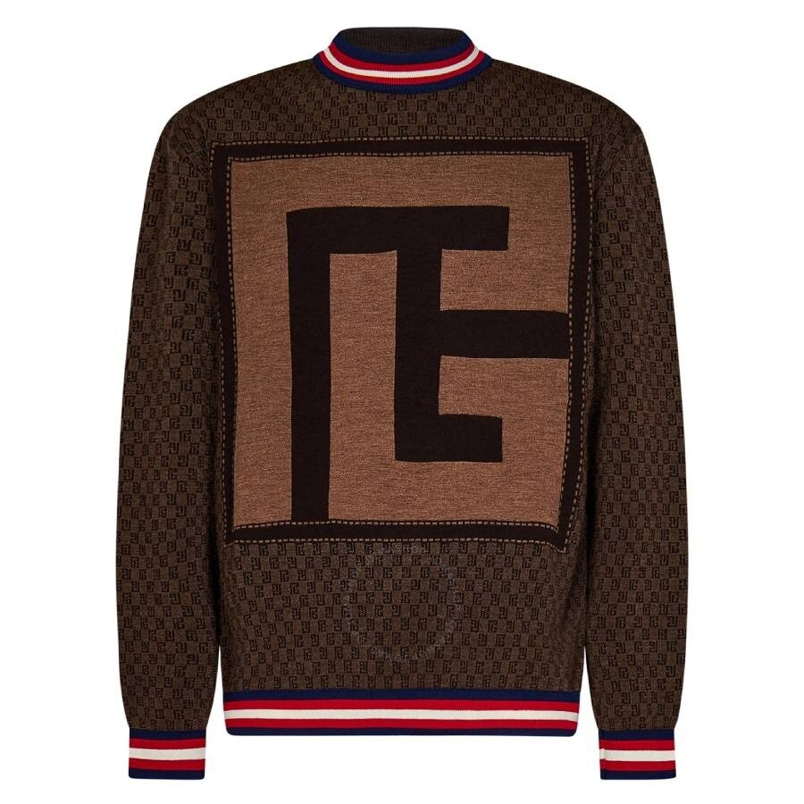 Balmain Monogram Patterned Crewneck Jumper - 2