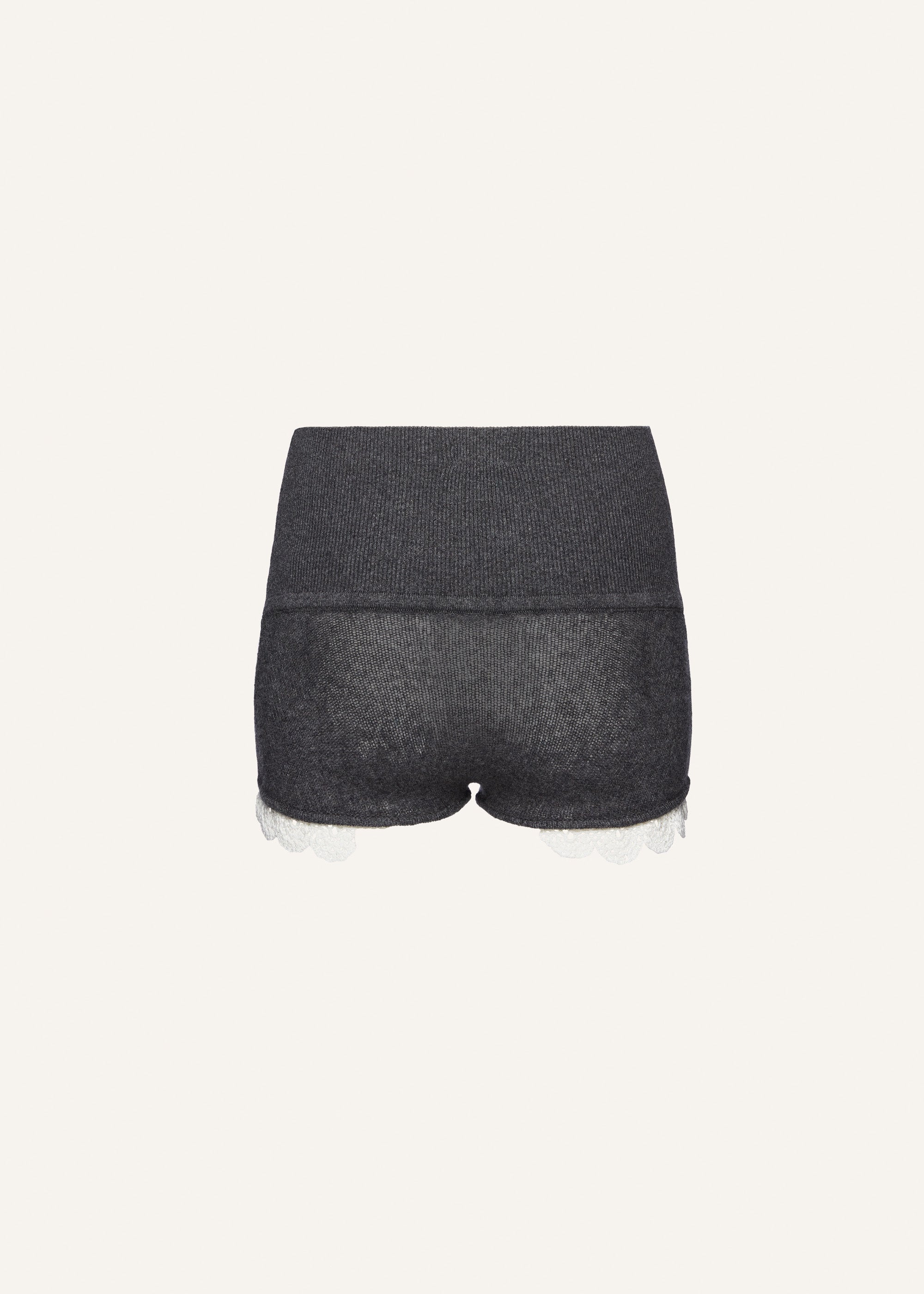 Cashmere knit shorts in grey - 2