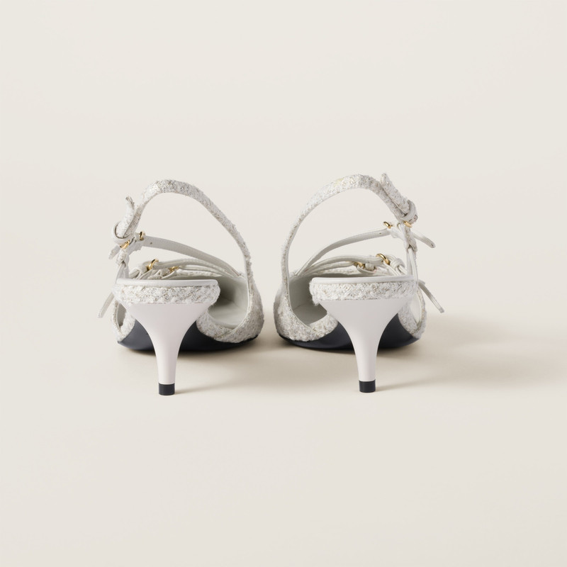 Miu Miu Fabric slingbacks with straps outlook