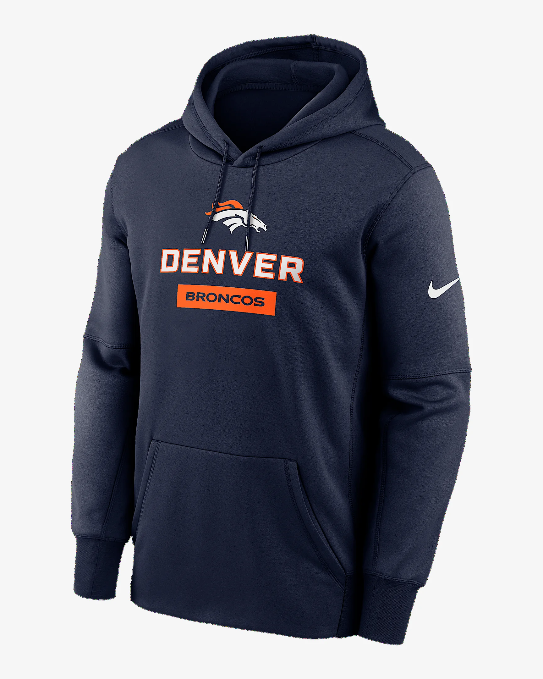 Denver Broncos Toss Sweep Men’s Nike Therma NFL Pullover Hoodie - 1