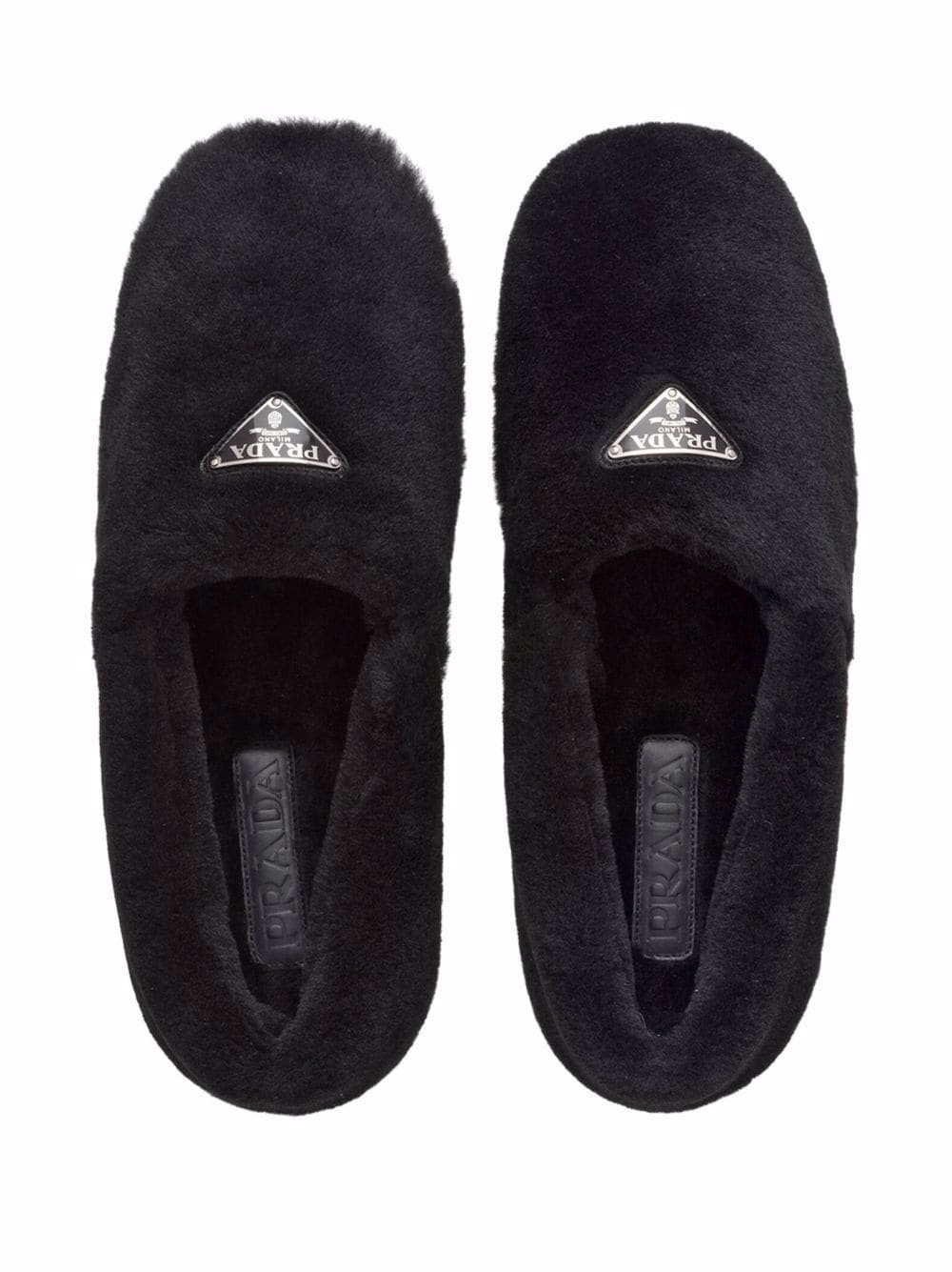 logo shearling slippers - 4