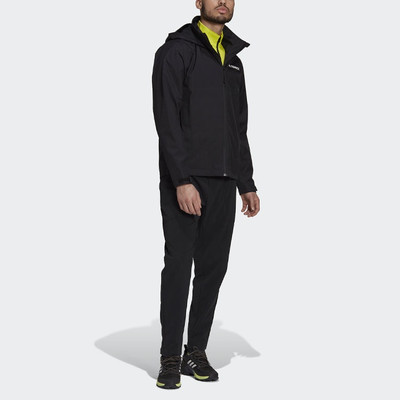 adidas adidas Solid Color Brand Logo Printing hooded Long Sleeves Jacket Black GI7296 outlook