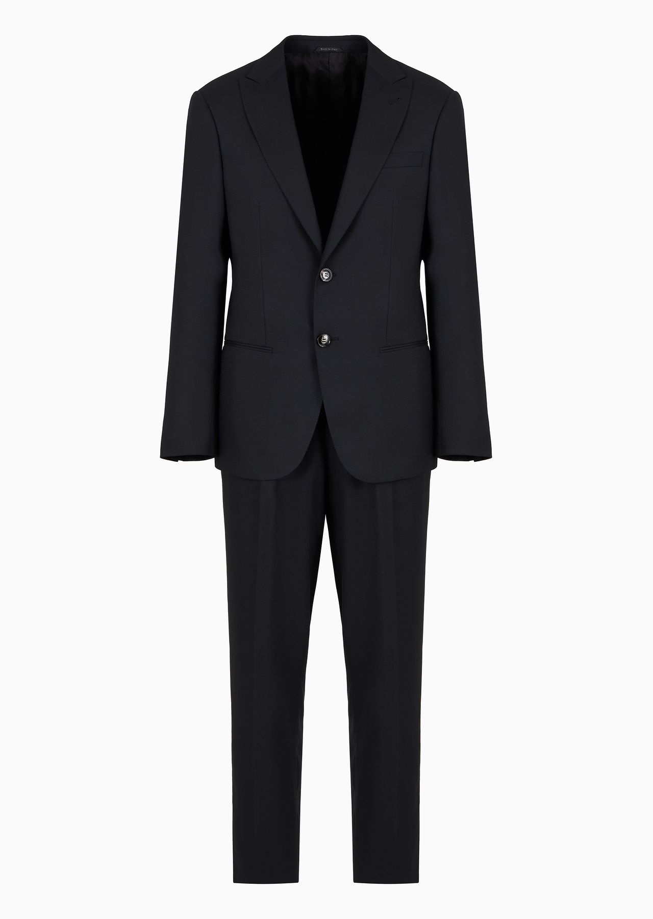 Single-breasted Soho line suit in virgin wool armure - 1