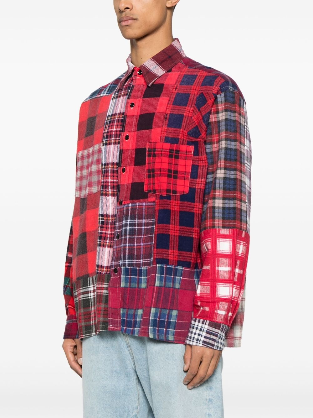 patchwork shirt - 3