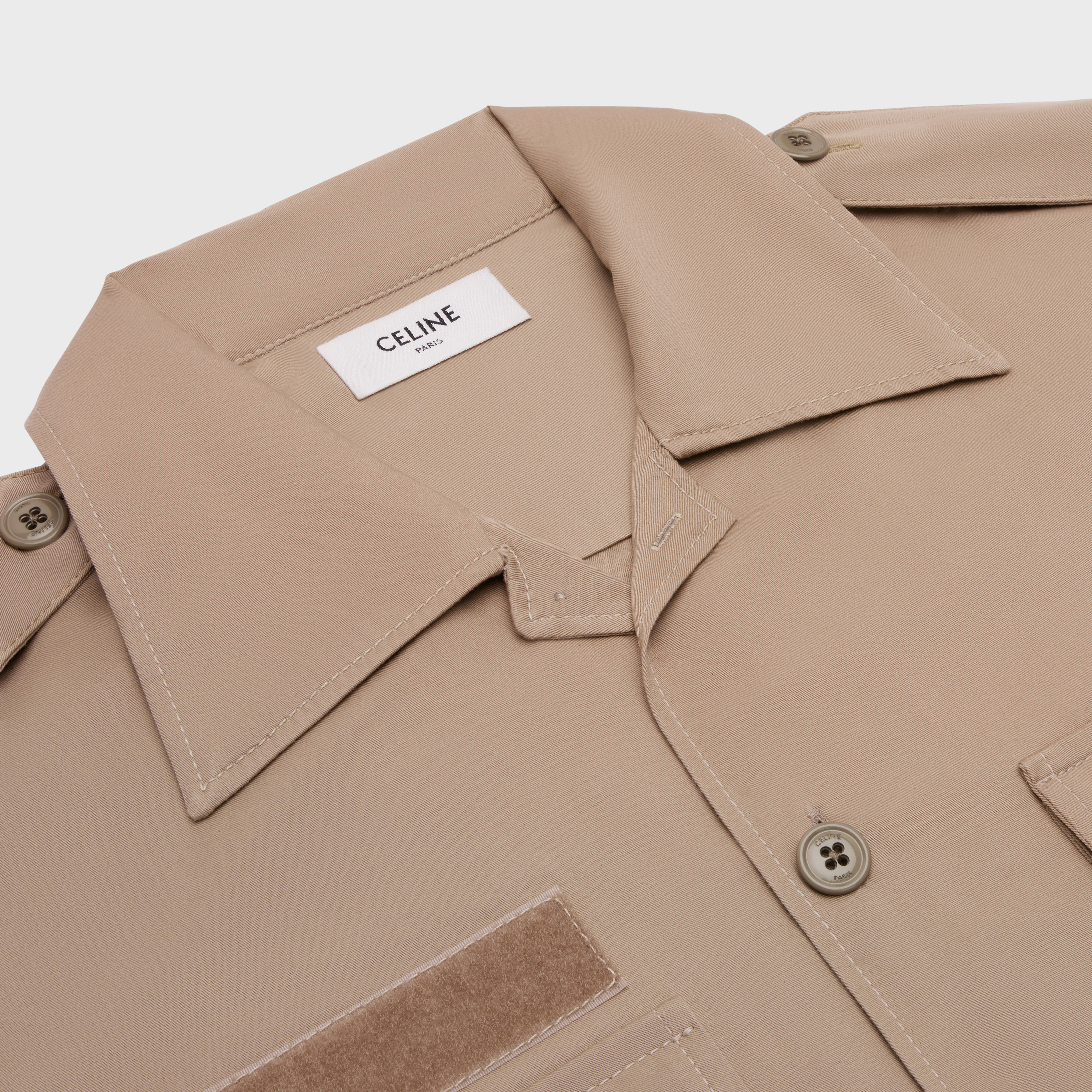 Velcro shirt in cotton linen - 3