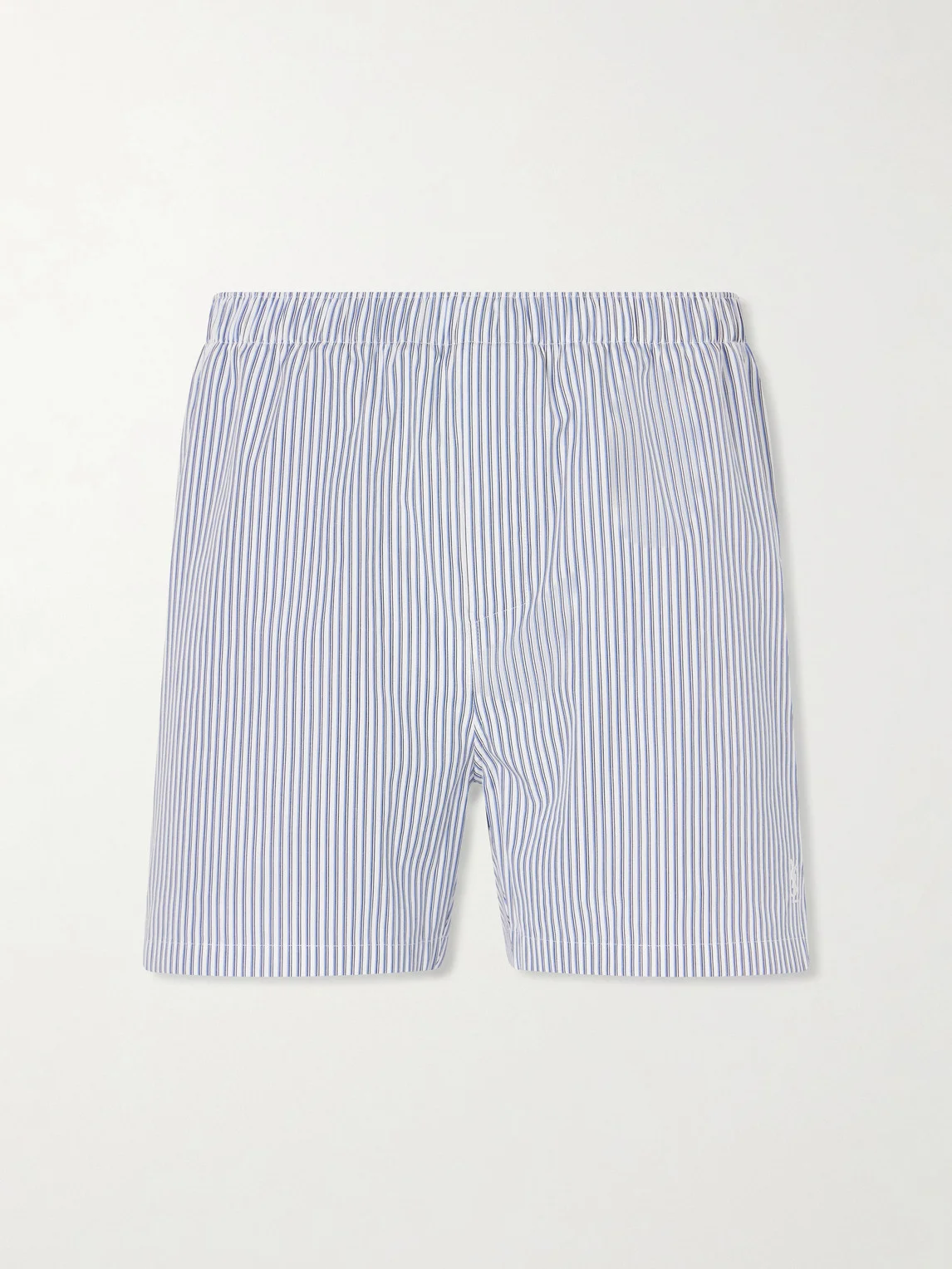 Straight-Leg Striped Cotton-Poplin Shorts - 1