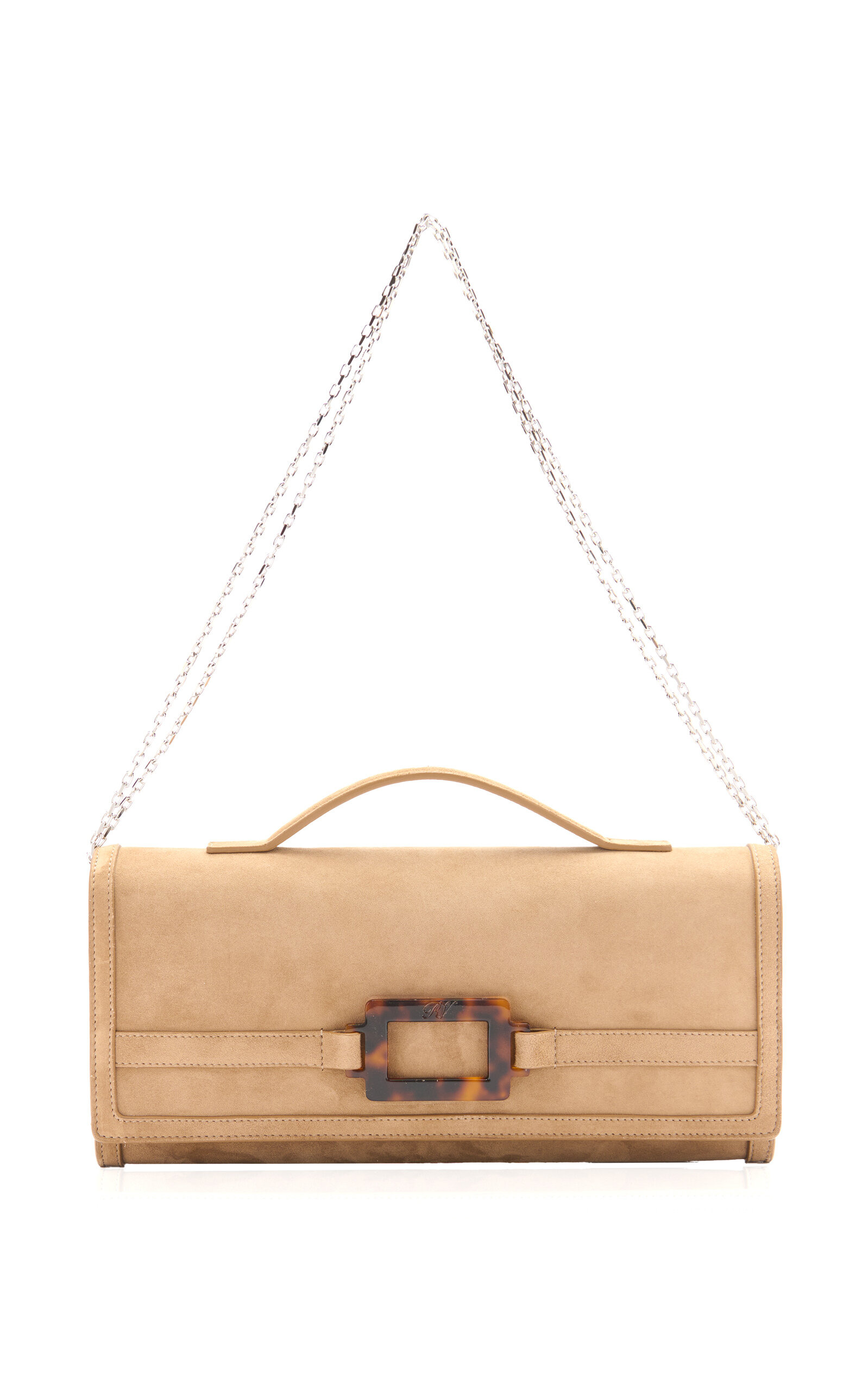 Belle Vivier Suede Clutch brown - 2