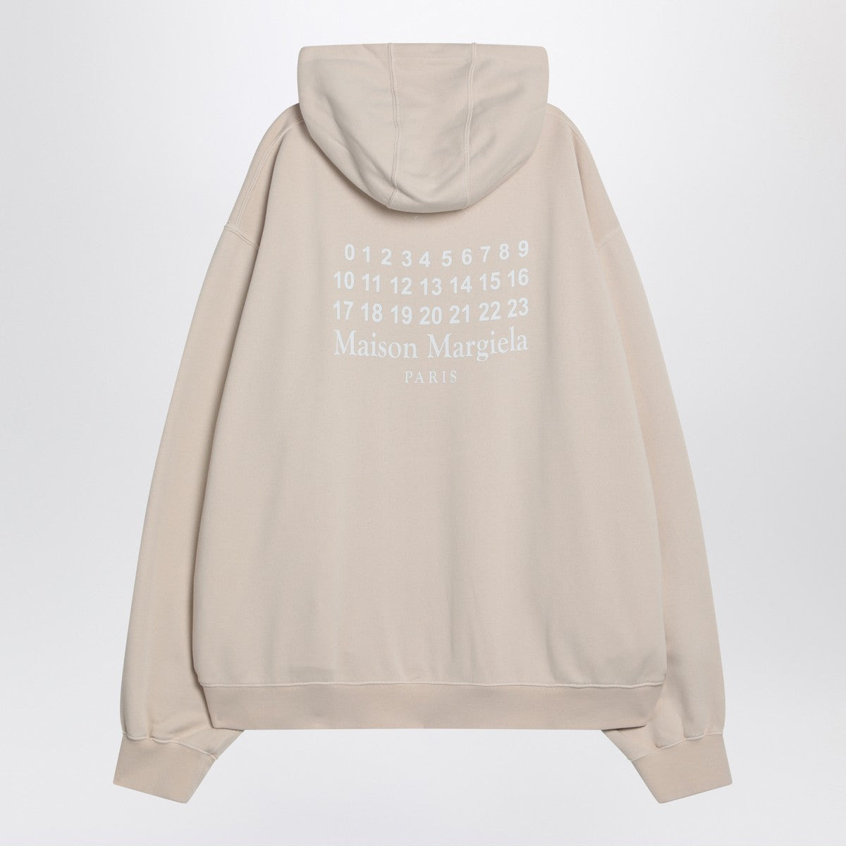 Maison Margiela Oversized écru hoodie with Numeric logo - 2