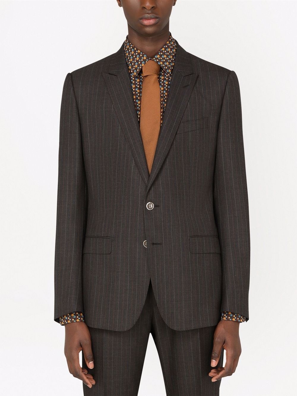 slim-cut tweed suit - 3