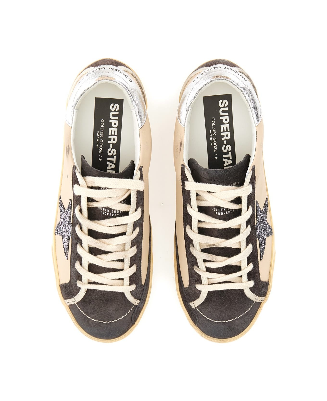 Leather Suede Super Star Sneakers - 5