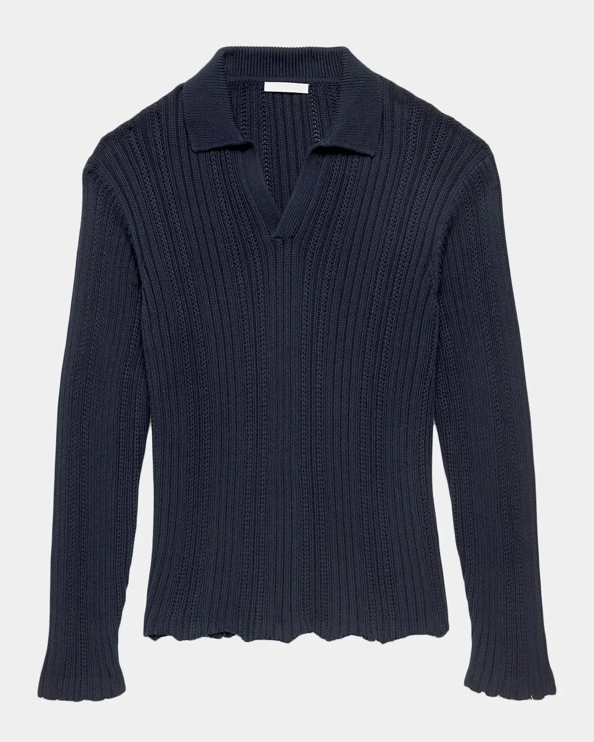 Men's Cotton Raw-Edge Crewneck Sweater - 1
