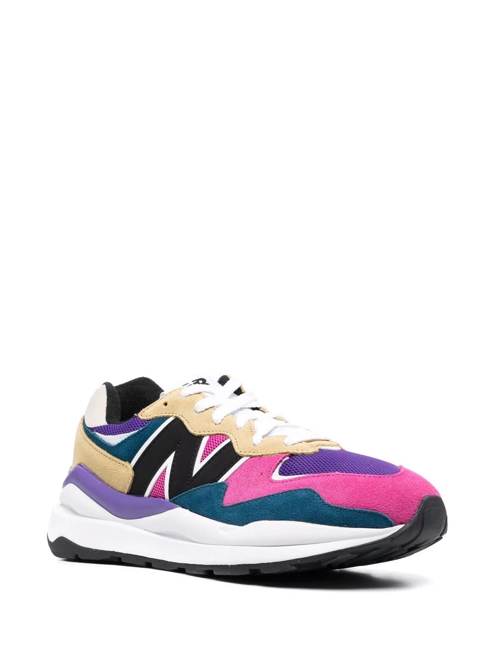 colour-block panelled low-top sneakers - 2