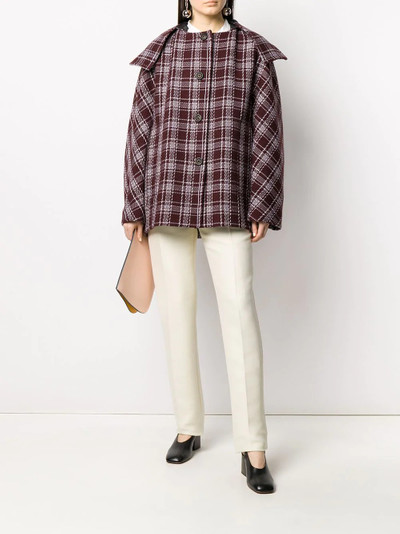 Marni check pattern coat outlook