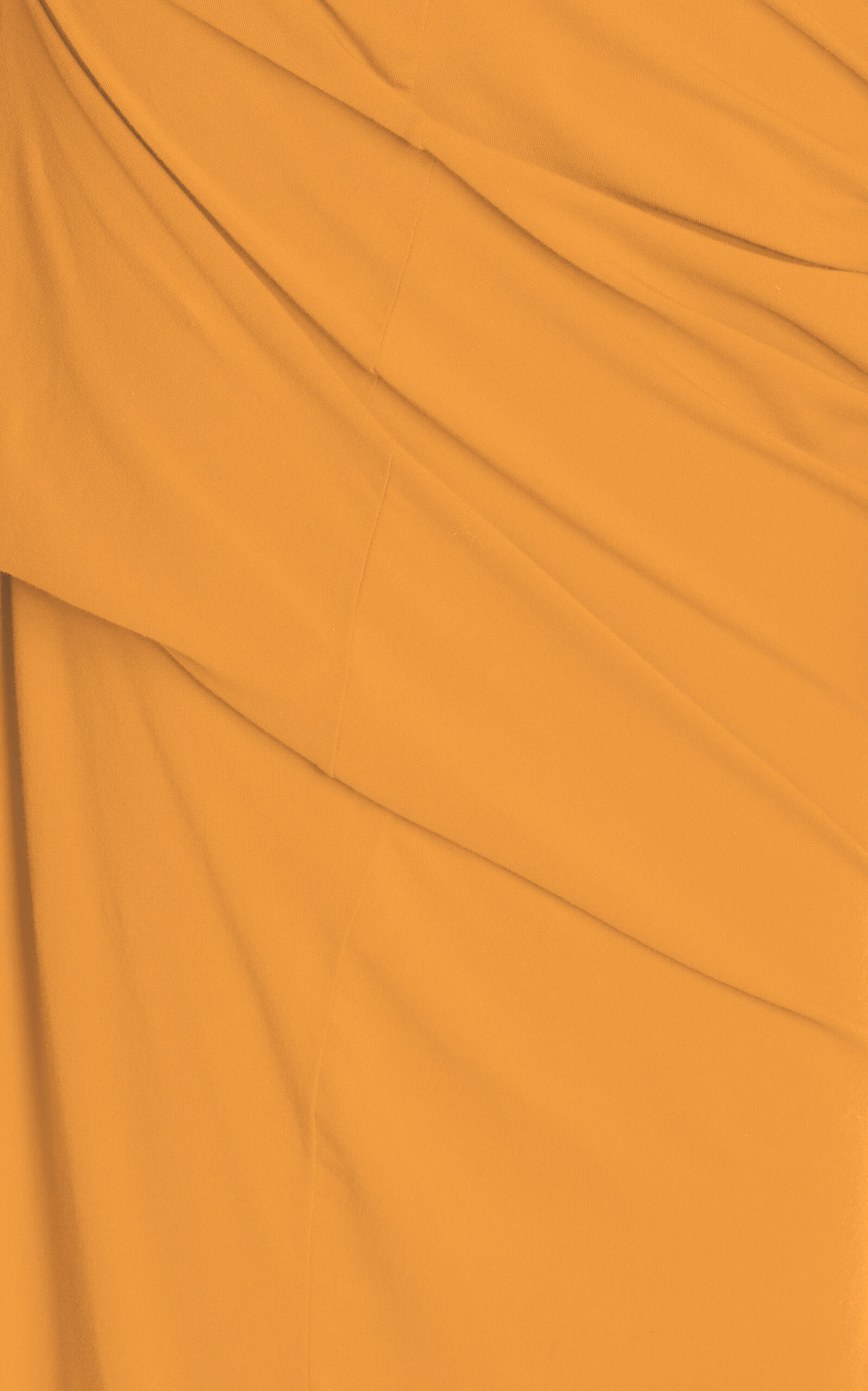 Ruched Waist Cotton-Blend Maxi Dress orange - 7