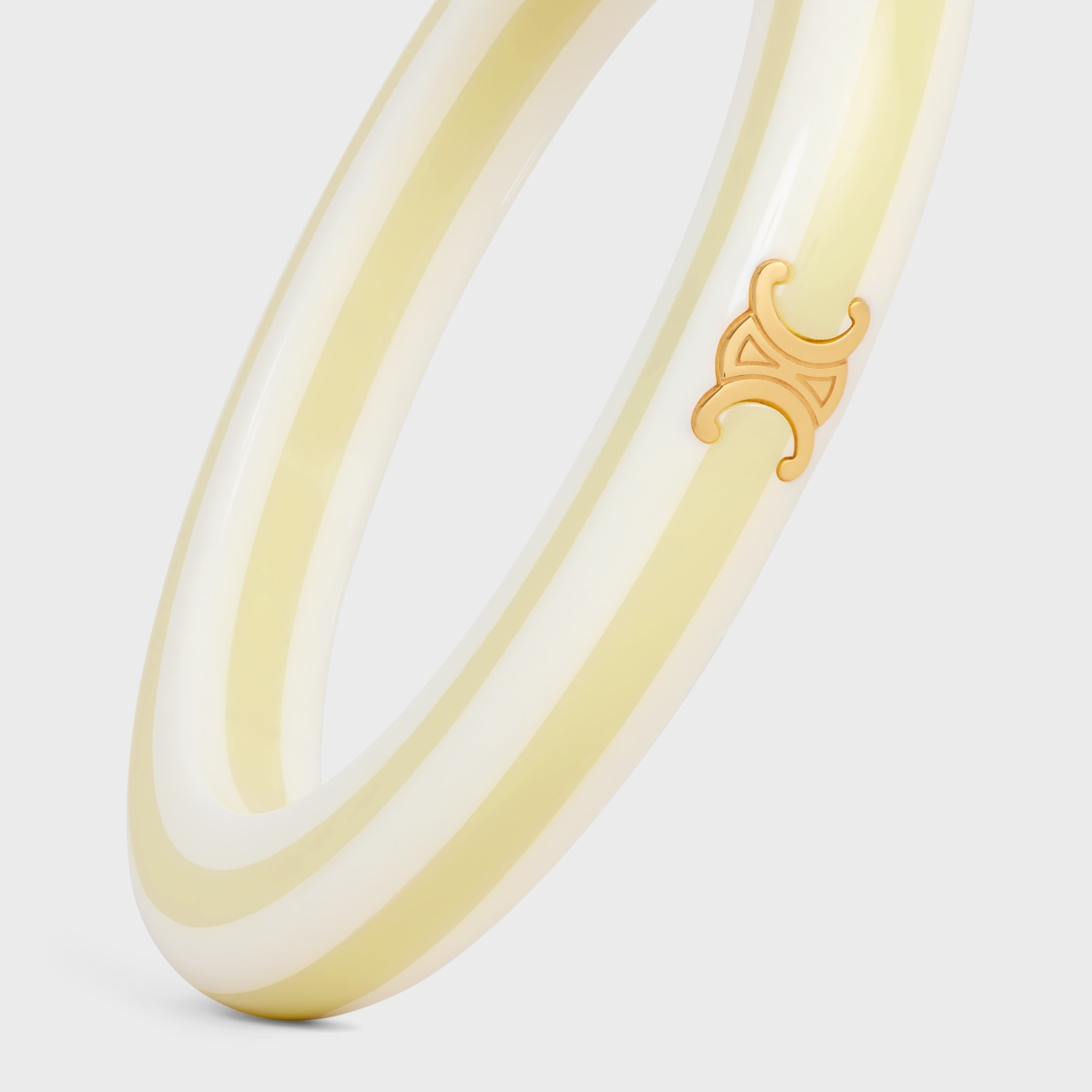 Celine Sorbet Bangle in Resin and Brass with Gold Finish - 2