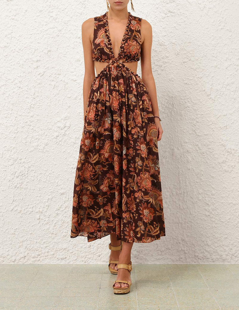 Zimmermann ASTER MIDI DRESS outlook