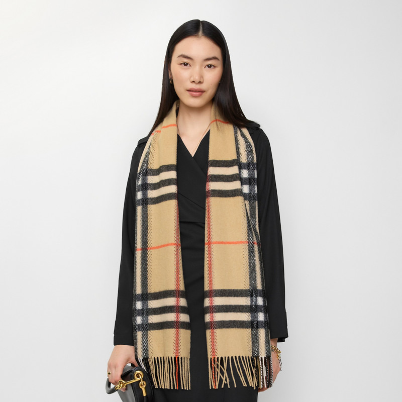 Crystal Check Cashmere Scarf 5