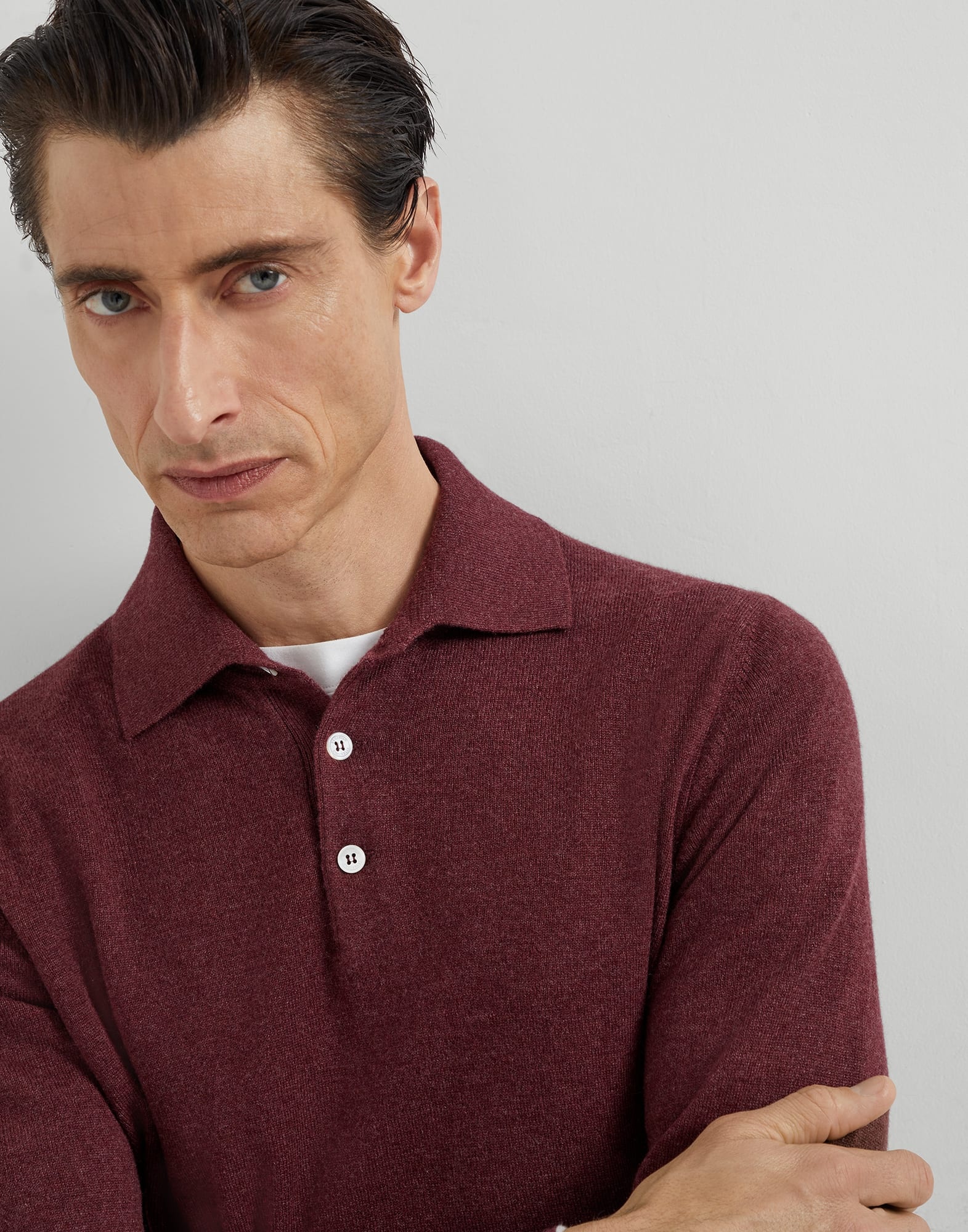 Cashmere polo-style sweater - 3