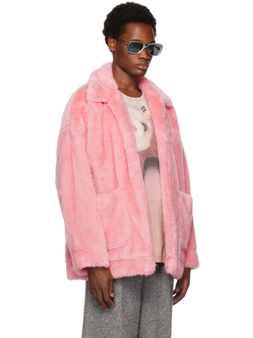 doublet ◇ FUR JACKET WITHOUT PAINTING Doublet hand-painted faux