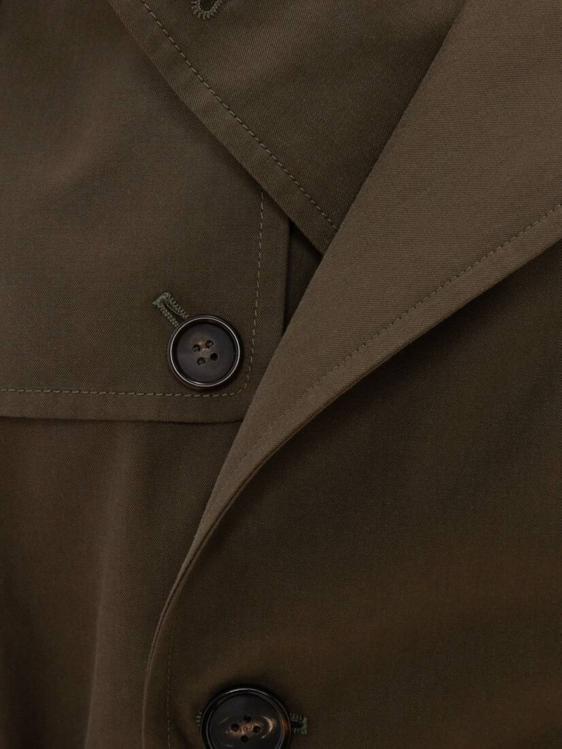 Alexander McQueen Men's Mcqueen Classic Harness Trench Coat in Khaki Green outlook