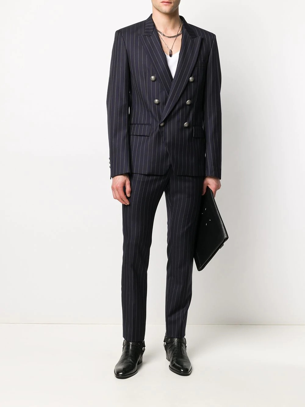 pinstripe tailored trousers  - 2