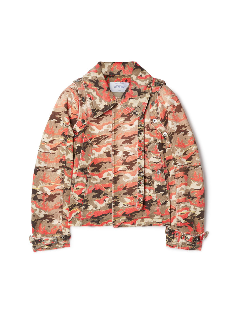 Orange Camo Denim Jacket 1