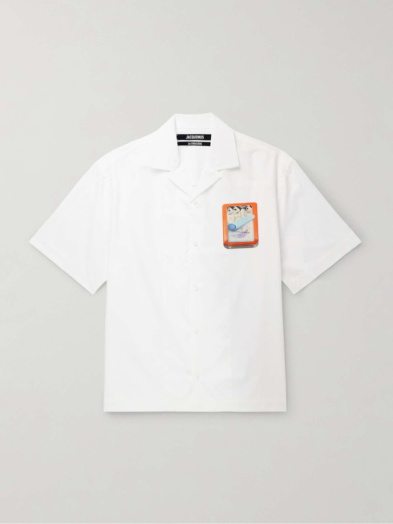 Jean Camp-Collar Printed Cotton-Poplin Shirt - 1