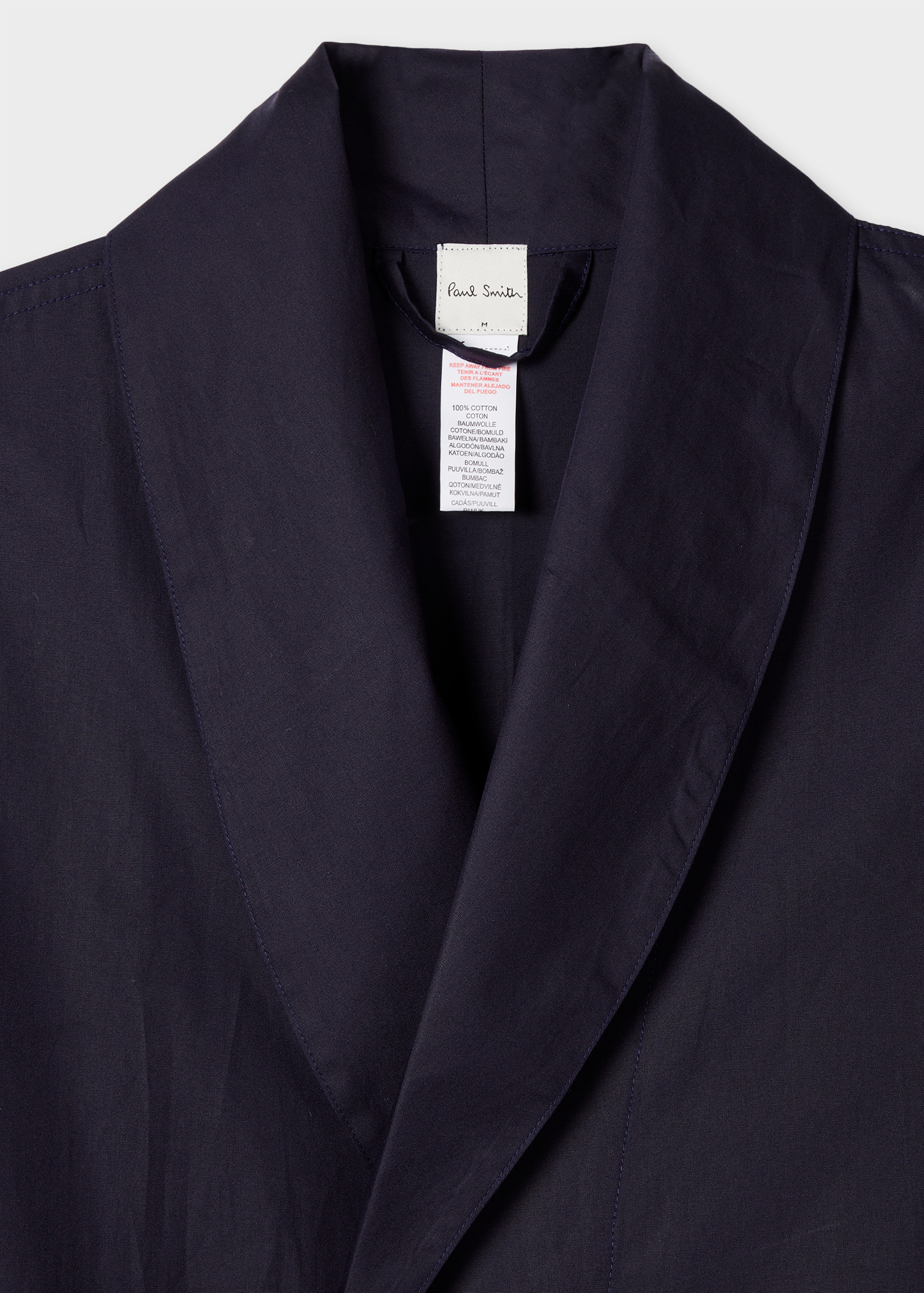 Dark Navy Cotton 'Artist Stripe' Dressing Gown - 3